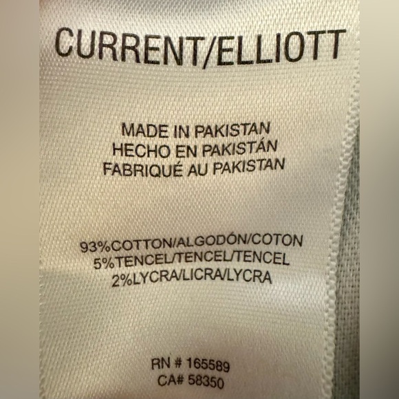 Current/Elliott Sz 26 The Boulevard Crop Bootcut Jeans in Graphite - Picture 8 of 9